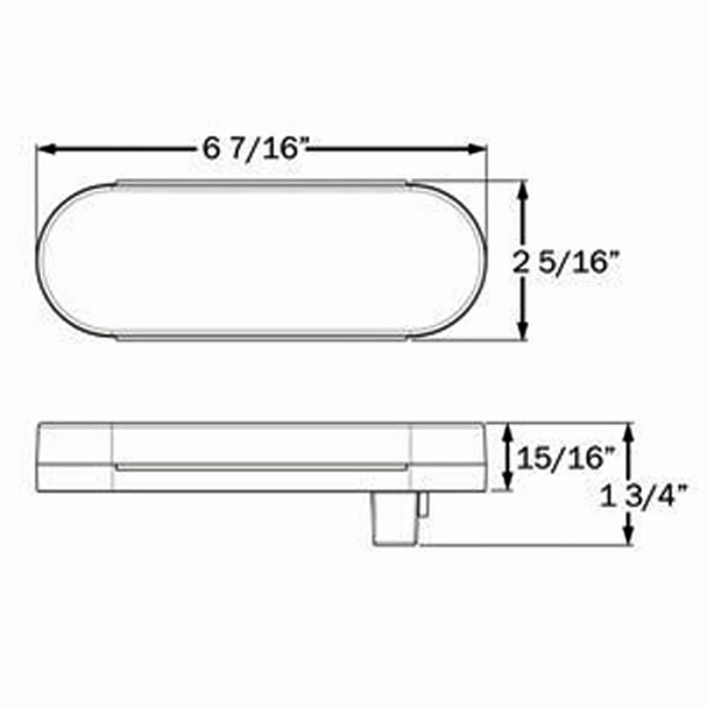 (image for) Trailer Park/Turn Light Only LED 6'' Oval Amber 22 Diode Glolight Dexter/Redneck #STL111AB