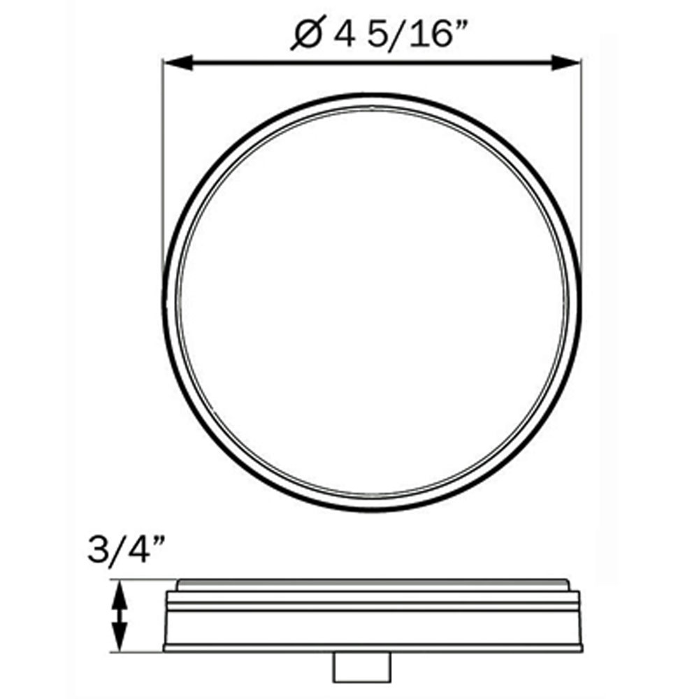 (image for) Trailer Stop/Turn/Tail Light Only LED 4" Round 7 Diode Fleet Red Dexter/Redneck #STL13RH3B