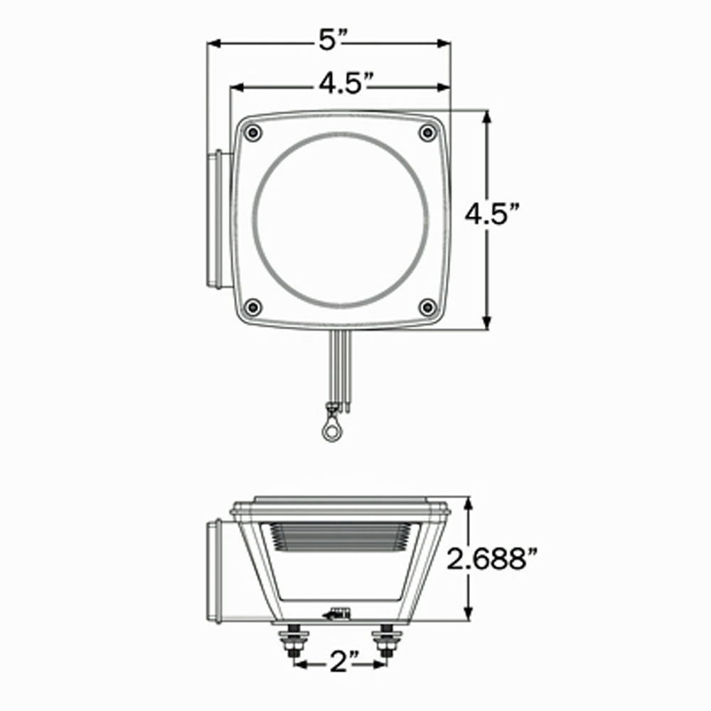(image for) Trailer Stop/Turn/Tail Light Only LED 10 Diode Standard Left Hand Red Dexter/Redneck #STL39RB