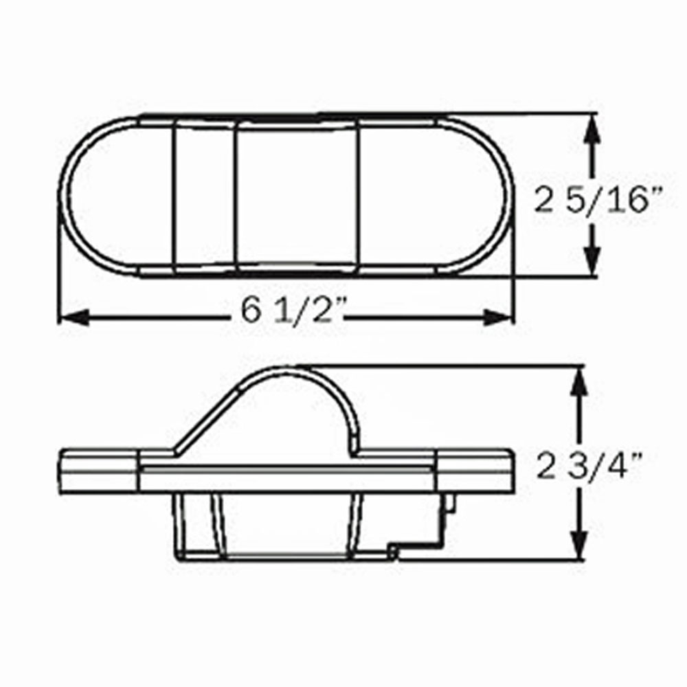 (image for) Trailer Park/Turn Light Kit LED 6'' Oval 9 Bulb Amber Mid-Ship Dexter/Redneck #STL75ABK