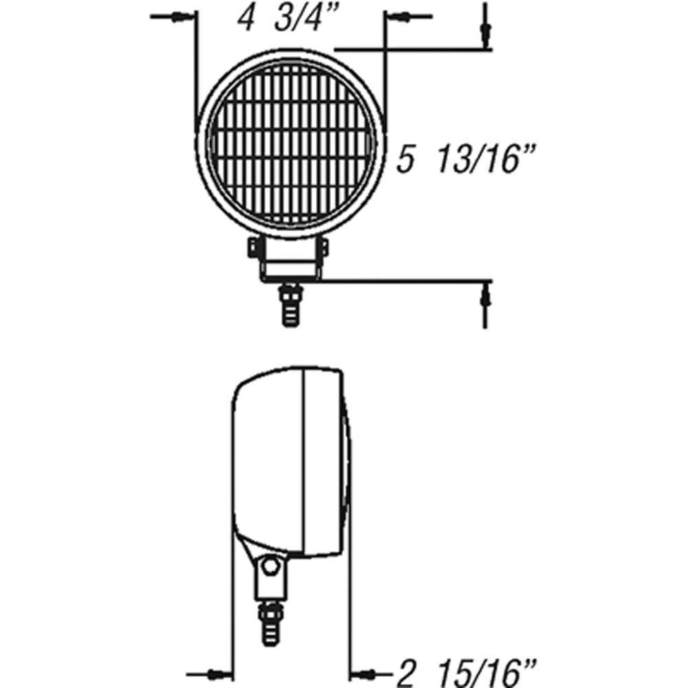 (image for) Trailer Work Light Incandescent 4.75" Round Dexter/Redneck #TL-10CB
