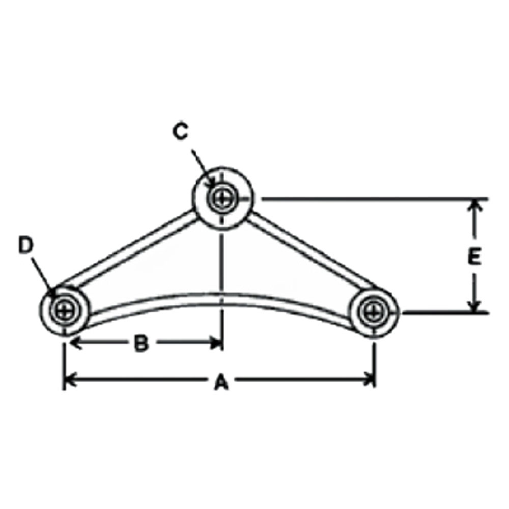 (image for) Trailer Multi-Axle Suspension 1 3/4" Double Eye Spring Equalizer Curved 7 3/4" Spring Hole Center Dexter/Redneck #A2252CB34
