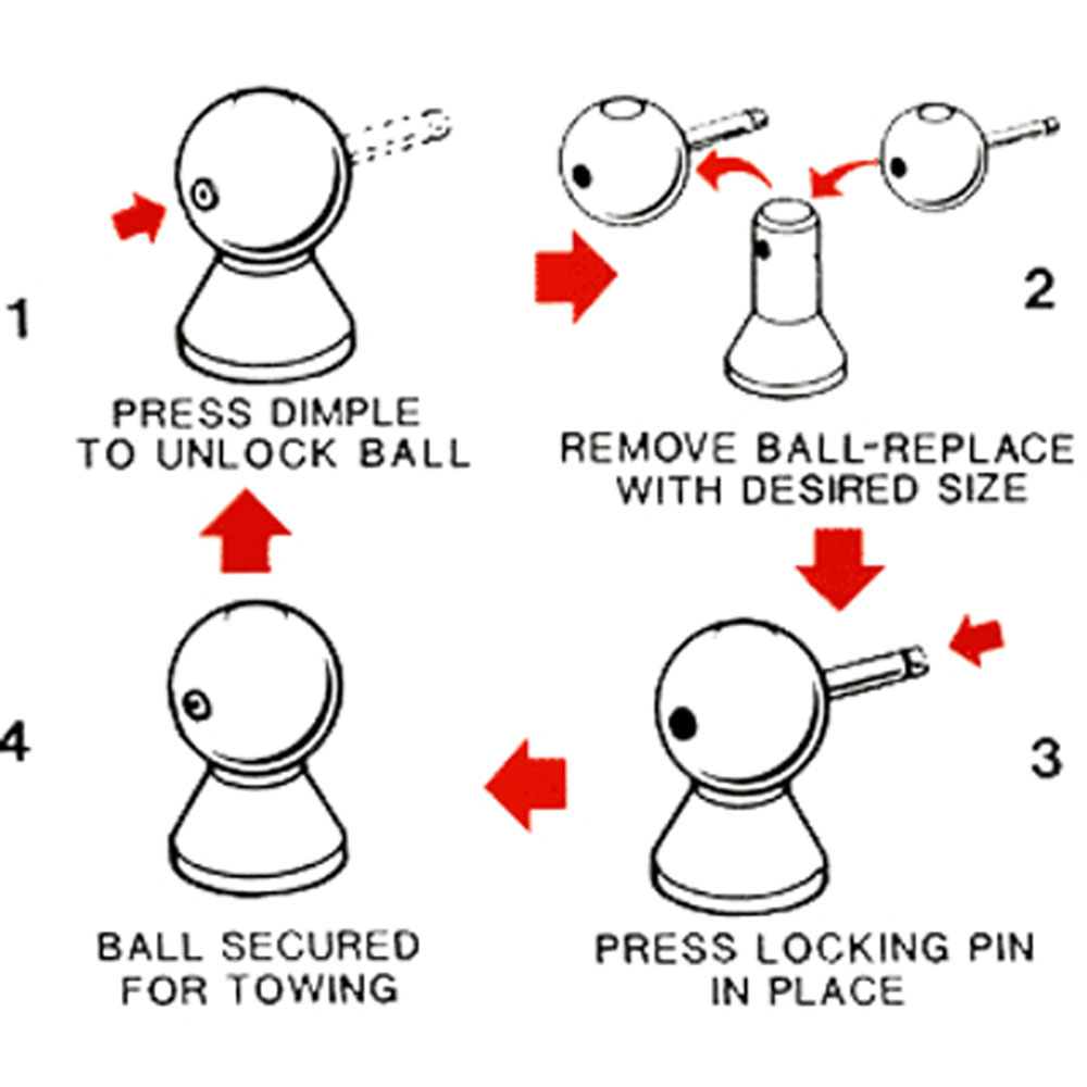 (image for) Convert-A-Ball Hitch-Ball 3/4" Shank 3.5k Dexter/Redneck #CB800B