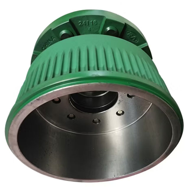 (image for) Trailer 2 Piece Oil Bath Hub/Drum With Races & Studs 8 Bolt On 275MM 221MM Pilot M22 Stud 16K Rockwell Axle Dexter/Redneck #916810-1