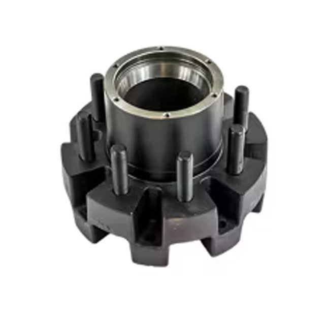 (image for) Trailer 2 Piece Oil Bath Hub/Drum Hub with Races & Studs 8 Bolt On 6 1/2" Bolt On Cap 10k Axle Dexter #D008-214-25
