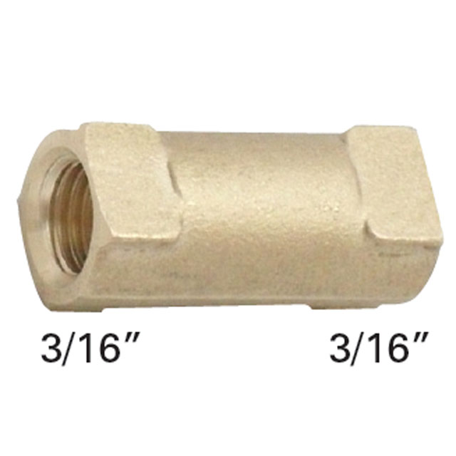 (image for) Trailer Forged Brass Coupling 1/8" ID 3/16" FIF Kodiak/Dexter #034-BH-C-3FIF