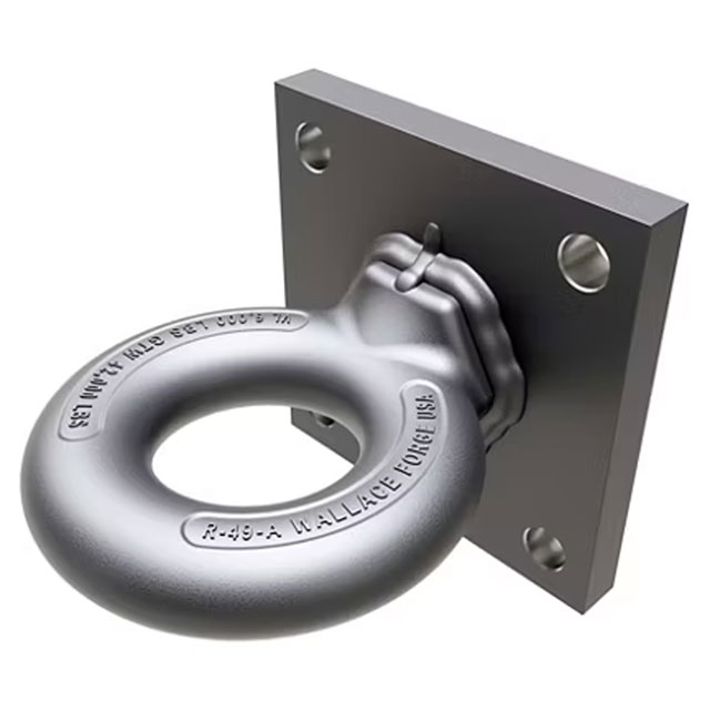 (image for) Trailer Wallace Forge Square Mount Tow Ring 2 1/2" Eye 42,000 lb. Dexter/Redneck #R49A