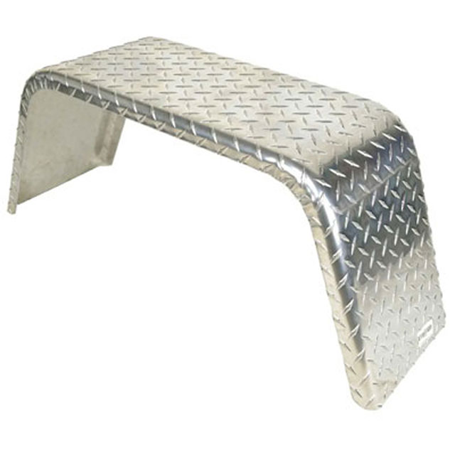 (image for) Trailer Fender Jeep Square Break Single Axle Aluminum Tread Plate 16" Tire 10" Wide Dexter/Redneck #2605-3AT