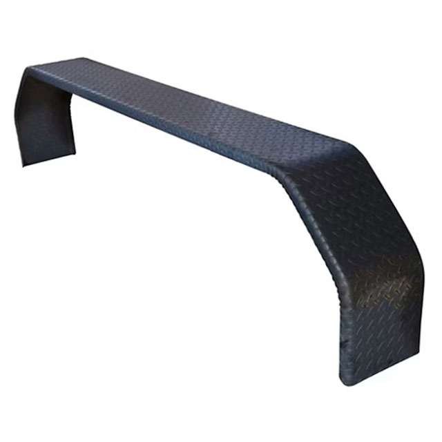 (image for) Trailer Fender Jeep Double Square Brake Straight Tandem Axle Steel Tread Plate 17" Tall Dexter/Redneck #2690-23T