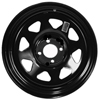 17-201-1T Steel Spoke Trailer Wheel 4 On 4" Black 13” x 4.5”