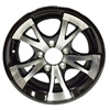 WH135-5A-1411B Aluminum Trailer Wheel 5 On 4.5" Black 13" X 5.5"
