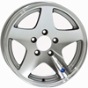 WH1455-5SA Aluminum Trailer Wheel 5 On 4.5" Silver 14" X 5.5"