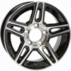 WH155-5A-PNNB Aluminum Trailer Wheel 5 On 4.5" Black 15 X 5"