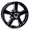 WH155-5A-THB Aluminum Trailer Wheel 5 On 4.5" Black 15 X 5"